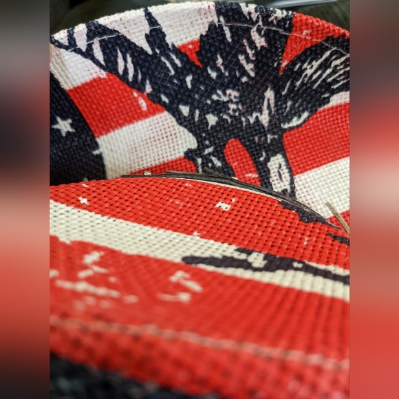 New Patriotic Western USA Flag Paper Braid Cowboy Hat main image 7